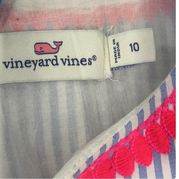 Vineyard Vines Pink, Blue and White Striped Dress - Picture 5 of 6